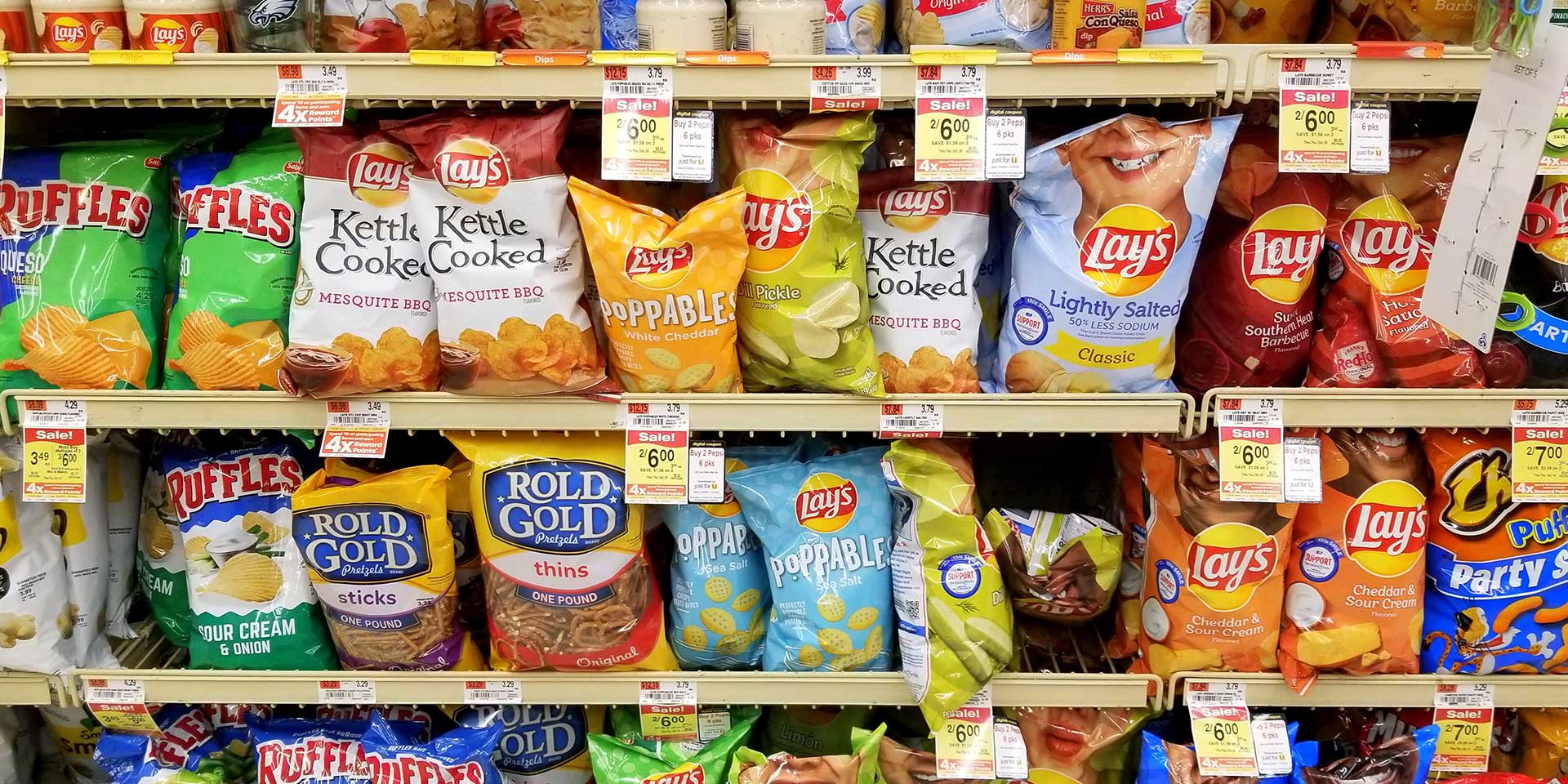 ultra-processed foods at the store