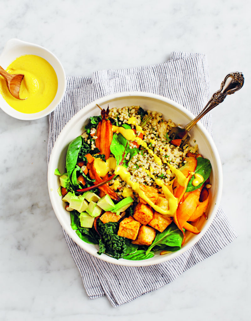 carrot ginger grain bowl