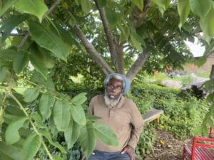 Courtney Whitley, owner of Ras Farm in Northampton, Massachusetts, lost his entire vegetable crop in the recent floods.